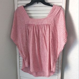 Beachlunchlounge Zoey Linen Butterfly Blouse.